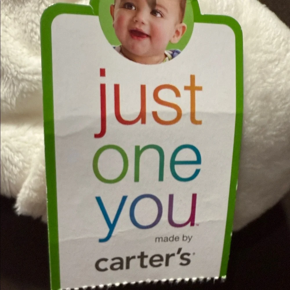 Carter's White Hooded Sleep Sack with Bear Design Size 0-3 months NWT